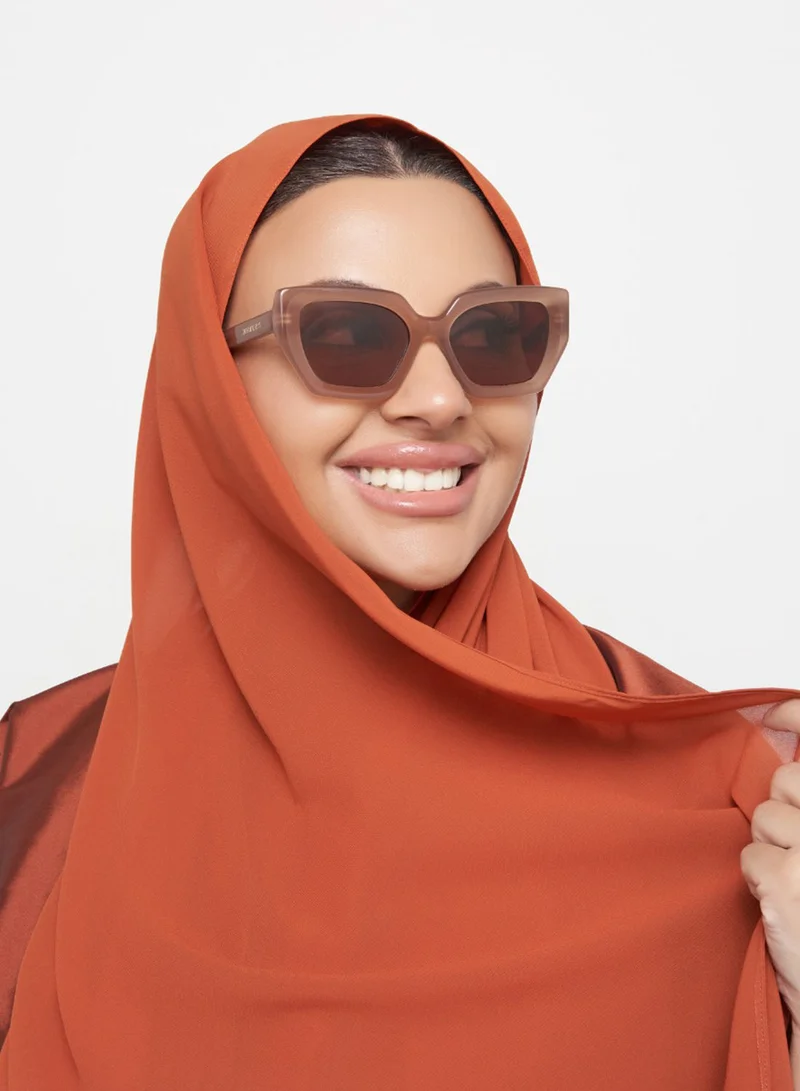 30Sundays Phoenix,Women Sunglasses, Cat Eye Sunglasses, UV Protection: UV400 (Beige,Brown)