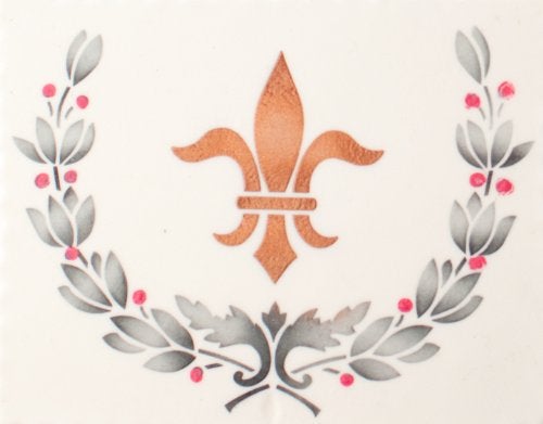 Designer Stencils مجموعة قوالب كعك باريسية من ديزاينر ستنسل C489 برج إيفل إكليل فليور دي ليس بيج شبه شفاف - Image 4
