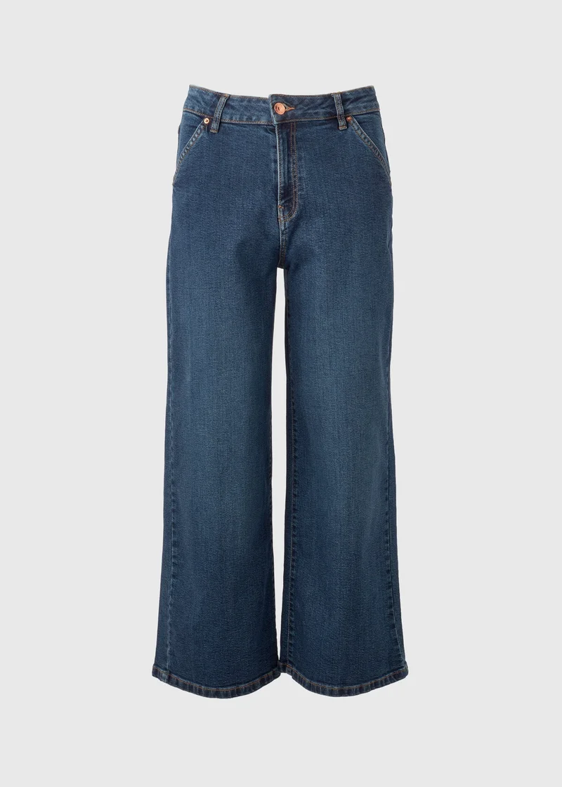 Matalan Darkwash Stretch Wide Leg Jeans