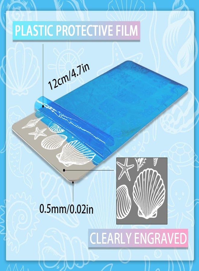 PH PandaHall 3pcs Seashell Nail Stamping Plates Sea Creature Nail Art Templates Ocean Beach Fish Starfish Nails Art Stencils with Stamper and Scraper for Summer Seaside Manicures Salon Design - Image 4