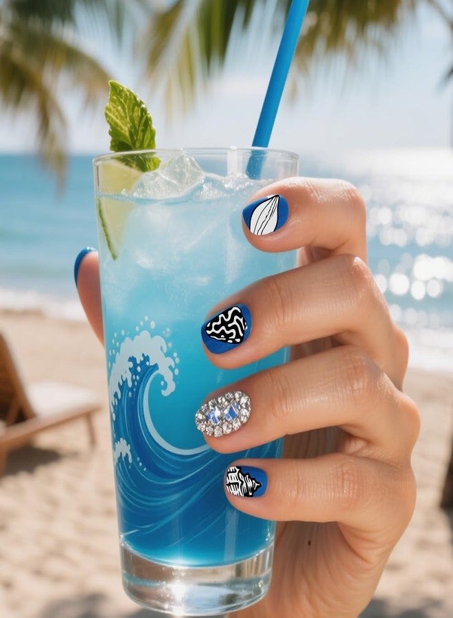 PH PandaHall 3pcs Seashell Nail Stamping Plates Sea Creature Nail Art Templates Ocean Beach Fish Starfish Nails Art Stencils with Stamper and Scraper for Summer Seaside Manicures Salon Design - Image 3