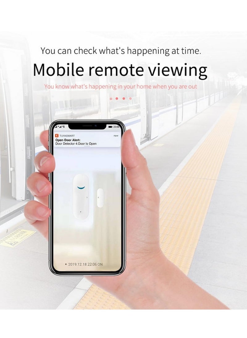 RATSAW Smart WiFi Door Window Sensor Wireless Security Alarm Door Sensor  Tuya Smart Door Window Sensor  Compatible with Alexa Google Assistant Home and Business Security Door Open Contact Sensor  - Image 2
