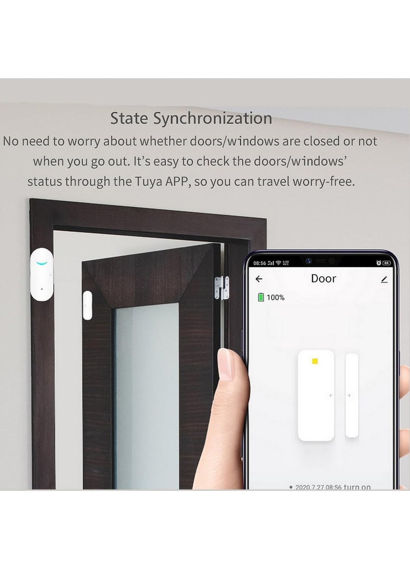 RATSAW Smart WiFi Door Window Sensor Wireless Security Alarm Door Sensor  Tuya Smart Door Window Sensor  Compatible with Alexa Google Assistant Home and Business Security Door Open Contact Sensor  - Image 5