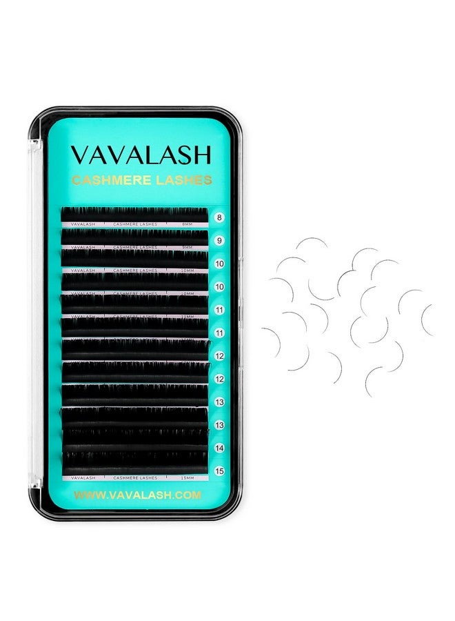 VAVALASH رموش كاشمير 0.030.050.07 رموش صناعية فاخرة بطول 820 مم، رموش فردية من الحرير الناعم غير اللامع باللون الأسود، صينية تمديد الرموش الصناعية الاحترافية (0.05D815Mm) - Image 1