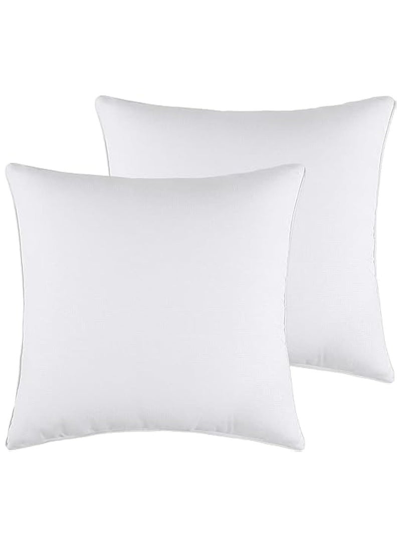 LINGWEI Decorative Throw Pillow White Pack of 2  - Image 1