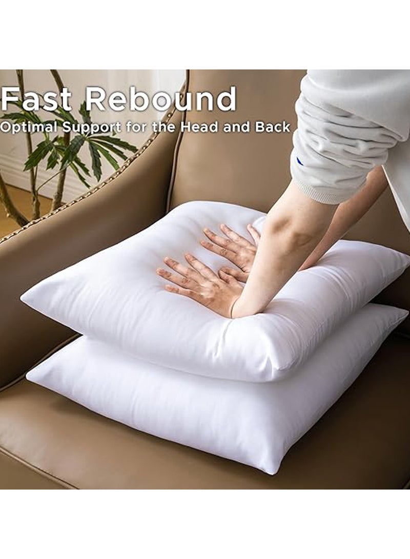 LINGWEI Decorative Throw Pillow White Pack of 2  - Image 2