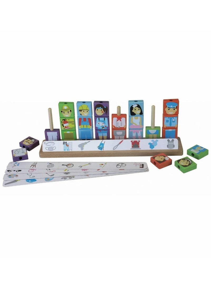 Occupations Cubes – Educational Toy to Learn Professions and Boost Imagination (8 Cubes)