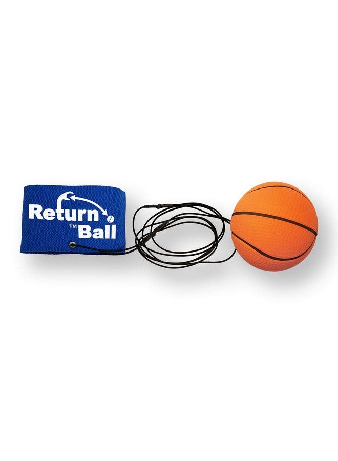 Funsparks Return Ball - Basketball - Fun Single Player Toy for Indoor or Outdoor Play - Wrist Rebound Ball Fun for Friends and Family - Great as a Gift or a Present - Improve Coordination and Reaction Time - Image 1