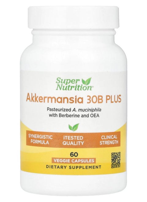 Akkermansia 30B PLUS Pasteurized A. Muciniphila with Berberine and OEA 60  Veggie Capsules