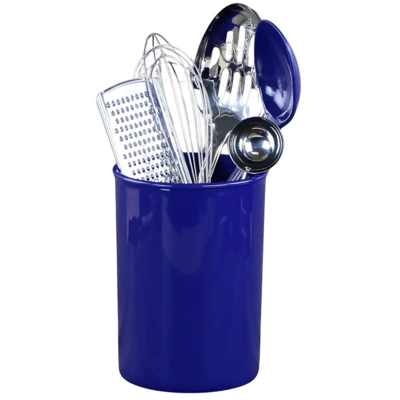 Reston Lloyd Calypso Basics Multipurpose Cookware Storage Crock, Kitchen Countertop & Office Organization, Durable & BPA-Free Plastic, by Reston Lloyd Utensil Holder, Indigo - Image 4