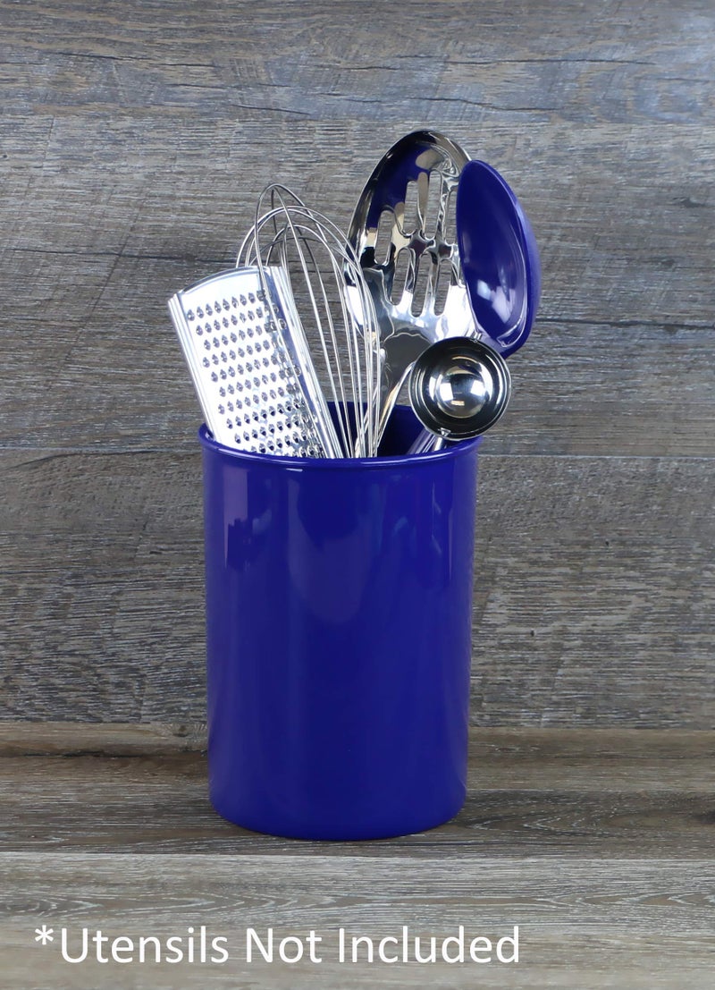 Reston Lloyd Calypso Basics Multipurpose Cookware Storage Crock, Kitchen Countertop & Office Organization, Durable & BPA-Free Plastic, by Reston Lloyd Utensil Holder, Indigo - Image 2