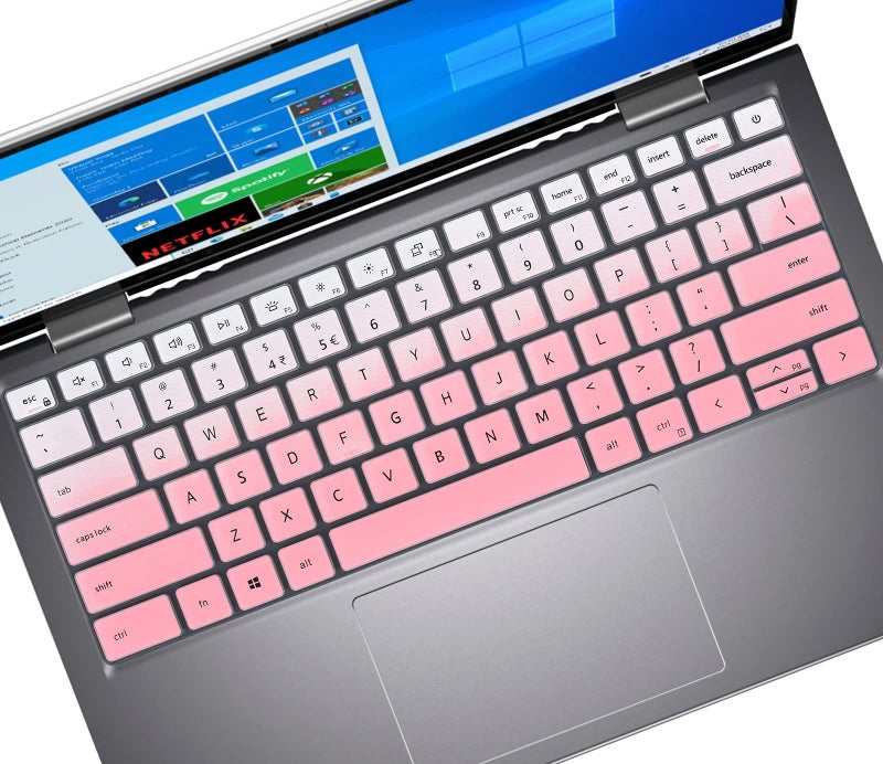 CASEDAO Keyboard Cover for 14" Dell Inspiron 14 5430 5425 5420 5410 5415 5418 7435 7430 7425 7420 7415 2-in-1 Laptop,Dell Latitude 3320 3420/Inspiron 13 5310 13.3"/Inspiron 16 5635 5630 7630 Skin-Gradual Pink - Image 1