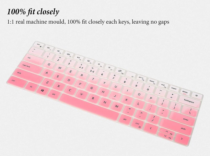 CASEDAO Keyboard Cover for 14" Dell Inspiron 14 5430 5425 5420 5410 5415 5418 7435 7430 7425 7420 7415 2-in-1 Laptop,Dell Latitude 3320 3420/Inspiron 13 5310 13.3"/Inspiron 16 5635 5630 7630 Skin-Gradual Pink - Image 3