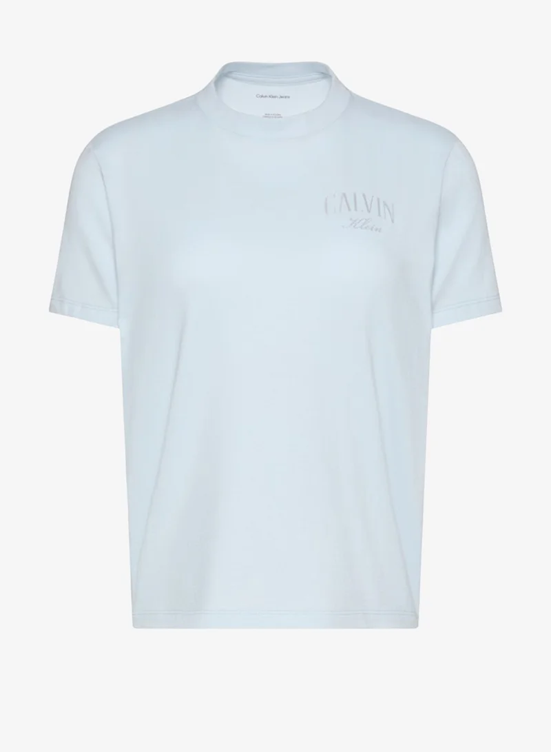 Calvin Klein Jeans  Metallic Logo Crew Neck T-Shirt for Women | Best Price UAE