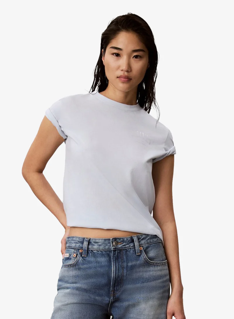 Calvin Klein Jeans Metallic Logo Crew Neck T-Shirt