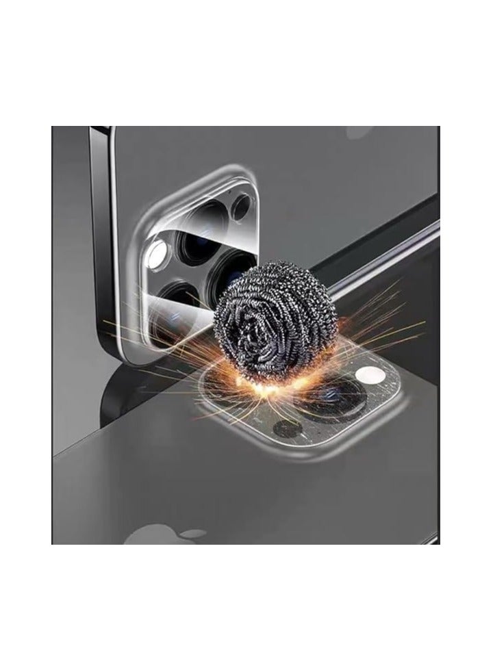 واقي عدسة الكاميرا لهاتف iPhone 16 Pro (6.3 بوصة) وiPhone 16 Pro Max (6.9 بوصة) - زجاج مقوى 9H، شفاف عالي الدقة، مضاد للخدش، متوافق مع التصوير الليلي، مناسب للحافظات - Image 3