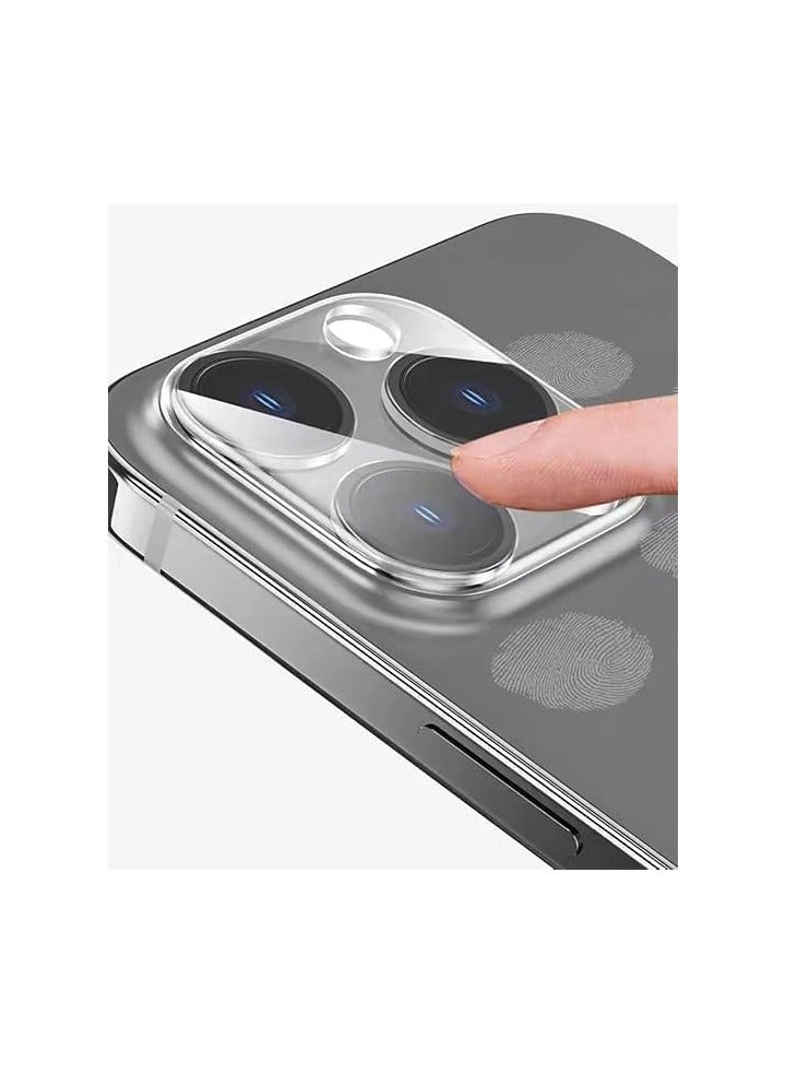 واقي عدسة الكاميرا لهاتف iPhone 16 Pro (6.3 بوصة) وiPhone 16 Pro Max (6.9 بوصة) - زجاج مقوى 9H، شفاف عالي الدقة، مضاد للخدش، متوافق مع التصوير الليلي، مناسب للحافظات - Image 4