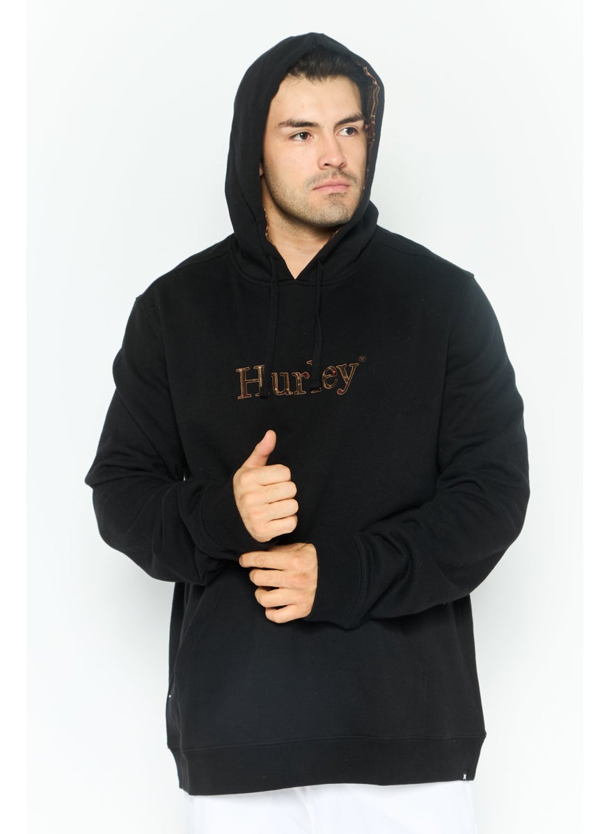 Hurley Men Sportswear Fit Outdoor Hoodie, Black  - Image 1