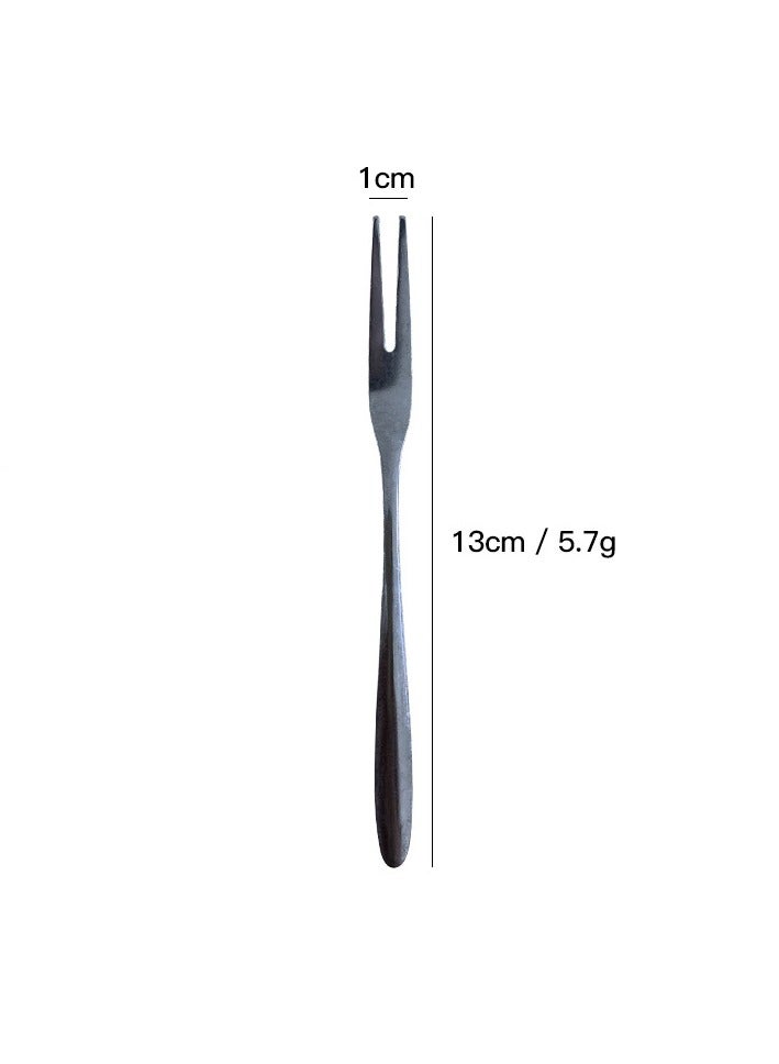 Stainless steel Fruit fork, dessert fork, Dates Fork, Home Tableware, 7 Pcs - Image 2