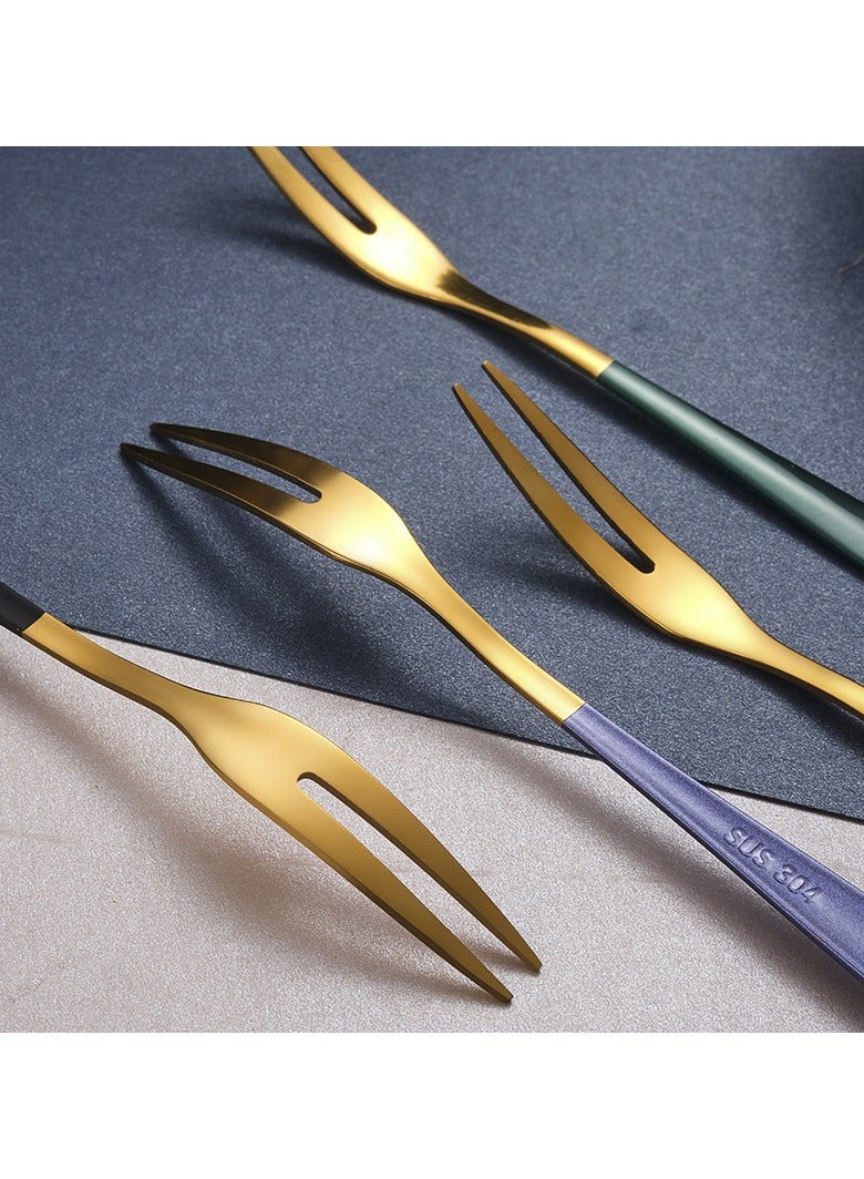 Stainless steel Fruit fork, dessert fork, Dates Fork, Home Tableware, 7 Pcs - Image 4