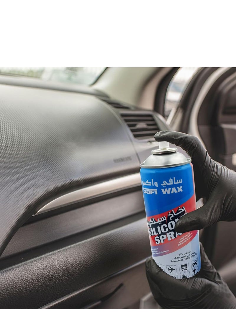 Safi WAX Professional Silicone Lubricant with Smart Straw Spray, Multipurpose Lubricant for Home & Car, Anti-Rust, Car Interior Cleaner 200ml - Image 2