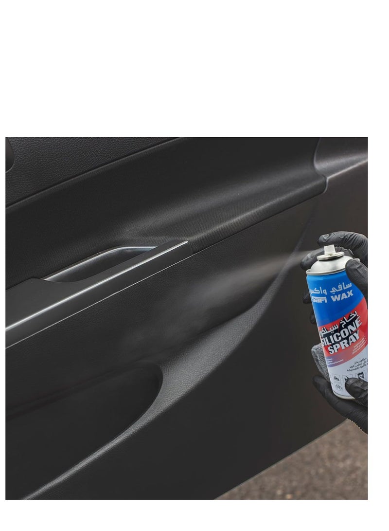 Safi WAX Professional Silicone Lubricant with Smart Straw Spray, Multipurpose Lubricant for Home & Car, Anti-Rust, Car Interior Cleaner 200ml - Image 3