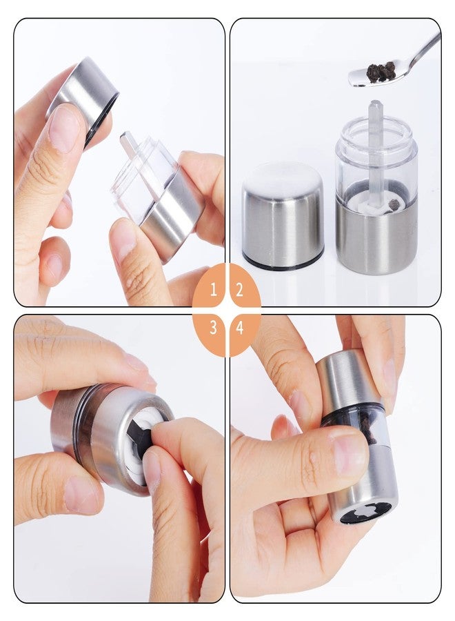 Miayon 4Pcs Mini Salt and Pepper Grinder Shakers for Home Restaurant Camping Travel - Image 5