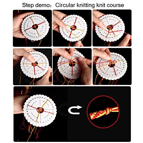 Comidox 4Pcs Kumihimo Disk Braiding Wheel Lightweight & Convenient Friendship Bracelet Disc Square & Round Kumihimo Supplies for Beading & Bracelet Weaving Kit DIY - Image 2