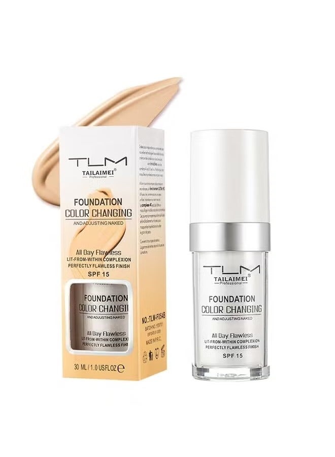 تي إل إم تغيير اللون Tlm Foundation، SPF15، النهاية الكاملة طوال اليوم، 30 مل - Image 1