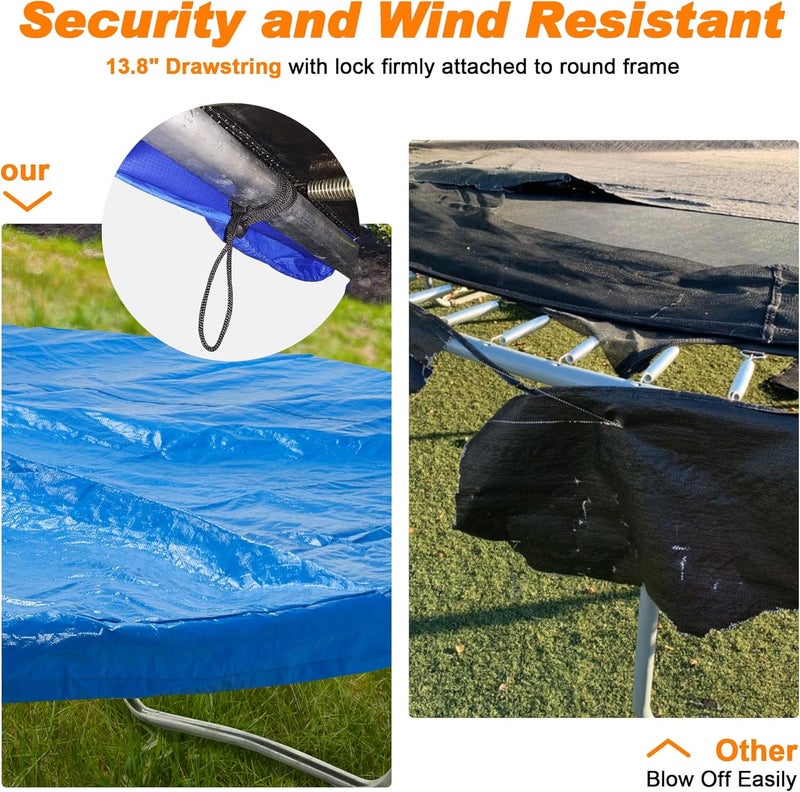 Exacme Premium Trampoline Weather Cover, 12 Foot Trampoline Winter Covers Snow Sun Shade Protection Accessory, R12B - Image 5