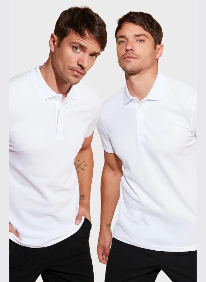 بوراتي قميص بولو رجالي قطن بياقة قميص بولو بقطعتين
