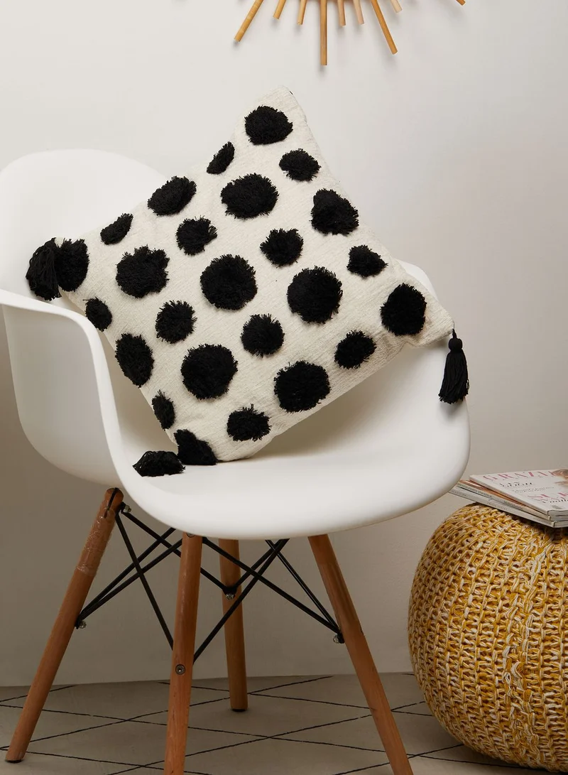 AURORA Tassel Pom Pom Cushion With Insert 45X45Cm