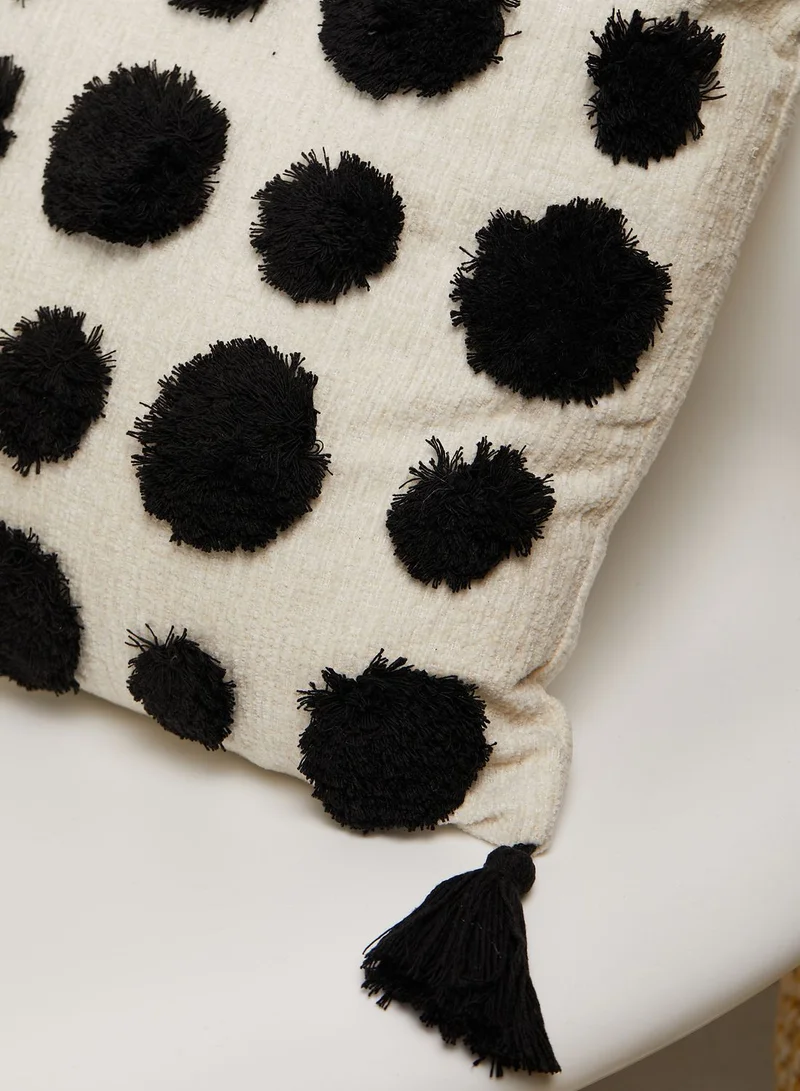 AURORA Tassel Pom Pom Cushion With Insert 45X45Cm