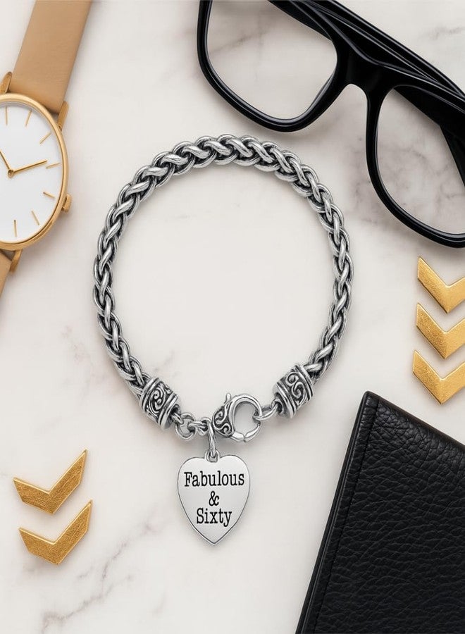Infinity Collection 60th Birthday Charm Bracelet, Fabulous & Sixty Birthday Gifts for Women, 60th Birthday Gift Ideas - Image 5