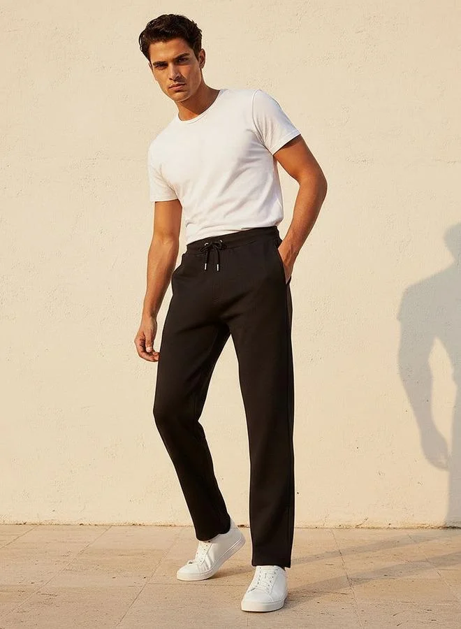 Splash FAV BLACK Men Regular Fit Joggers with Pockets for Men | Best Price UAE