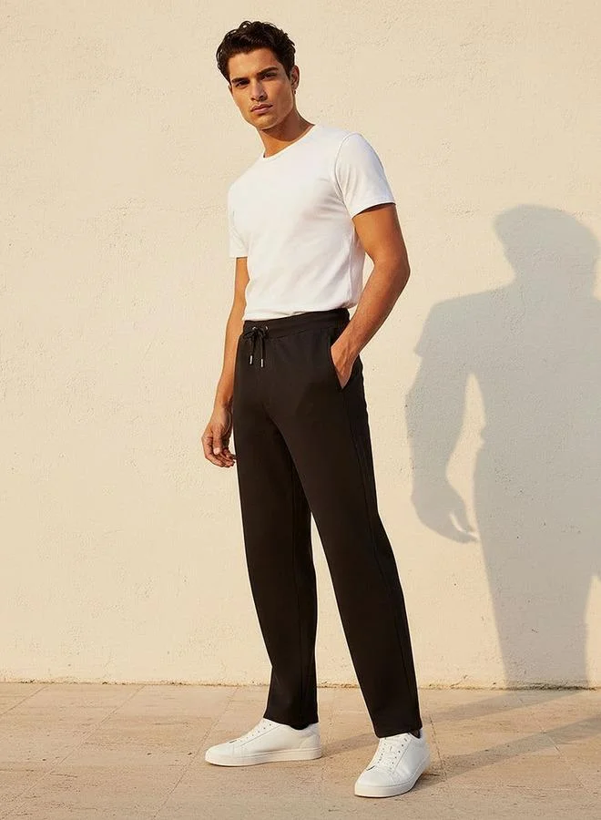 Splash FAV BLACK Men Regular Fit Joggers with Pockets for Men | Best Price UAE