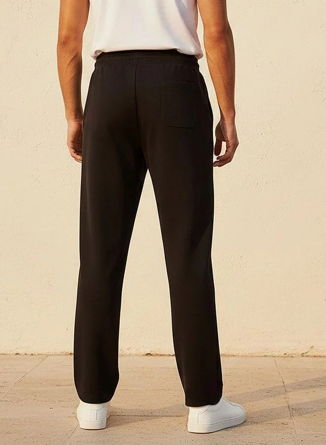 Splash FAV BLACK Men Regular Fit Joggers with Pockets for Men | Best Price UAE