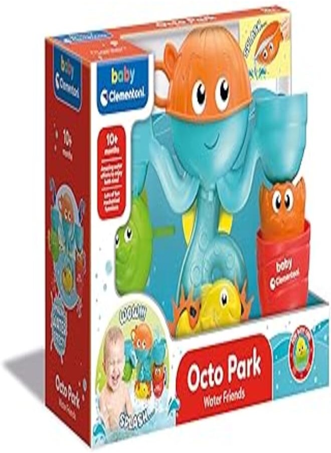 Clementoni - Clementoni 17458 animales octo park-water friends, game, shower baby animal new born floating bath toy for kids 10 months, multicoloured - Image 1