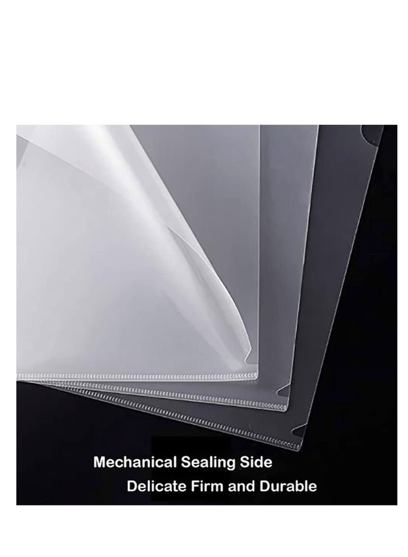 Facehub47 Pack of 50 Waterproof A4 L-Type Transparent Pockets Folder Which are Thicker Clear Pockets Perfect Folder Plastic or Document Covers For Office or School work - Image 5