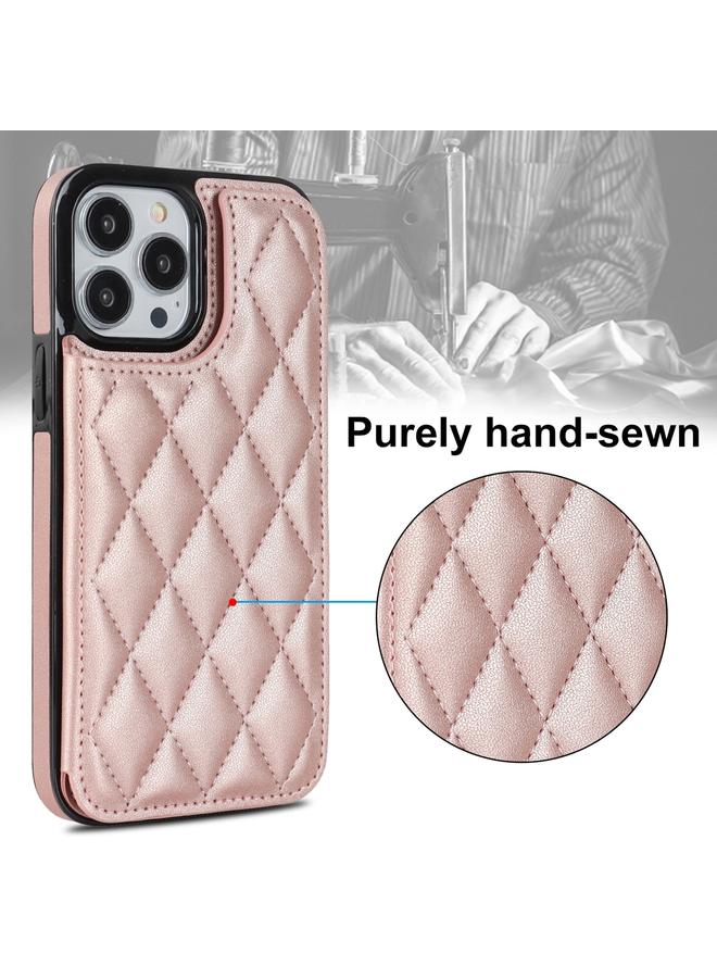 Zaboon Case For iPhone 13 Pro Double Buckle Rhombic PU Leather Phone Case - Image 5