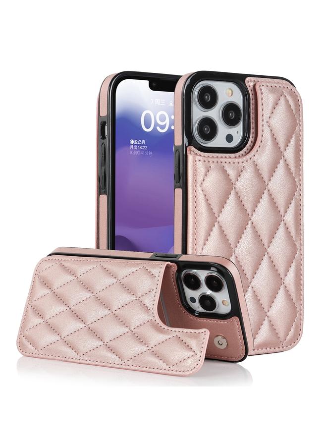 Zaboon Case For iPhone 13 Pro Double Buckle Rhombic PU Leather Phone Case - Image 1