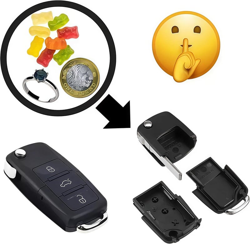 Fake Car Key Storage Box with Coin Compartment, Secret Compartment Box for Adults,A - Image 3