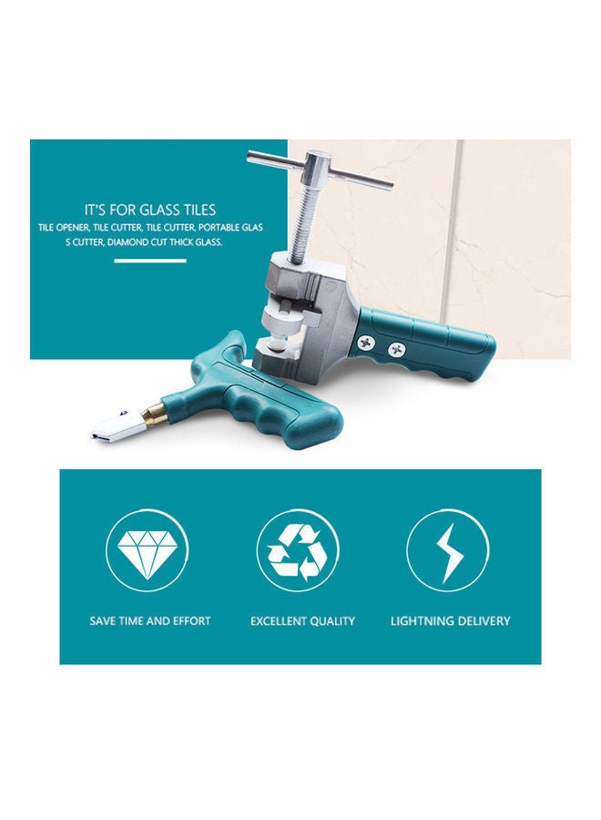 NIBEMINENT Multi-Functional Glass Cutter Ceramic Tile Opener Tool Green - Image 5