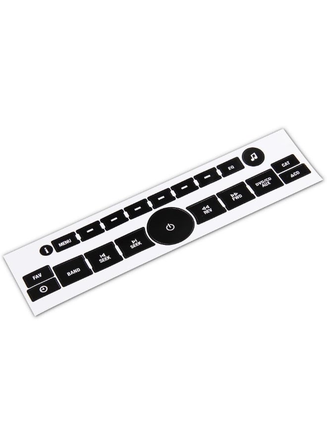 ROCCS 07-14 GM Vehicles Radio Dash Button Repair Kit Decal Fix Ruined Faded Audio Control Sticker Replacement for Denali Acadia Tahoe Silverado Escalade Buick Enclave - Image 1