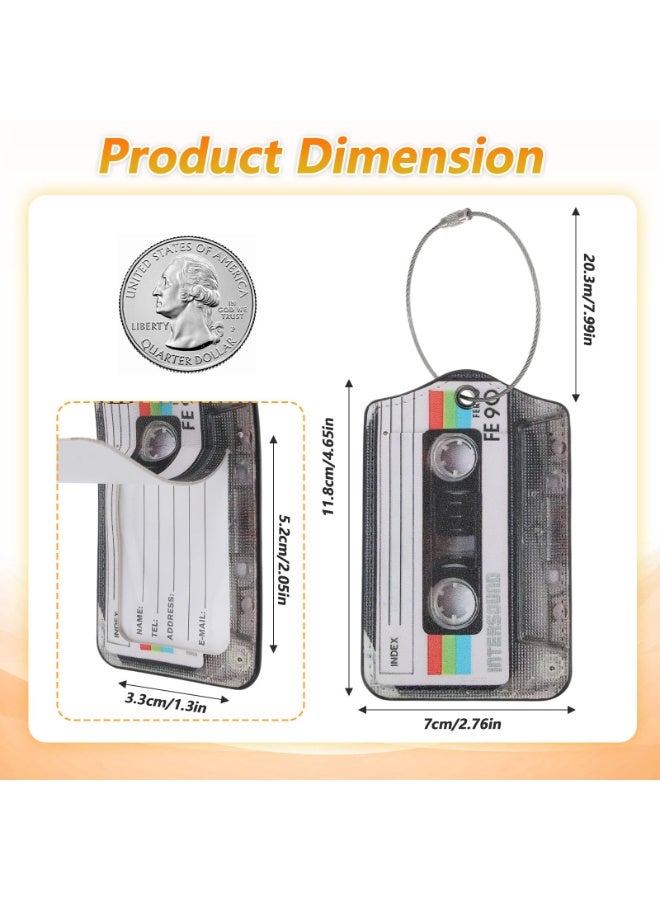 2Pcs Leather Luggage Tags Novelty Funny Baggage Tags for Suitcase Travel Men Women - Image 2