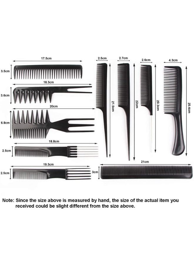 Wtrtr 10 Pieces Hair Styling Barber Comb Kit - Image 2