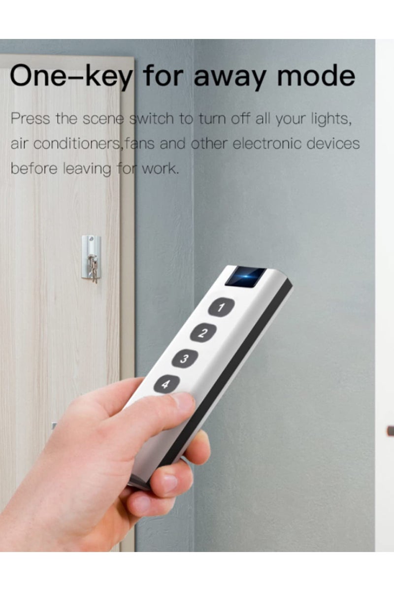 "مفتاح لاسلكي ذكي للمنزل (ZigBee) - لوحة تحكم محمولة 4 أزرار للتحكم في المشاهد الذكية - يعمل مع محور ZigBee - تحكم غير محدود في أجهزة المنزل الذكي - إصدار 2022 الجديد" - Image 2