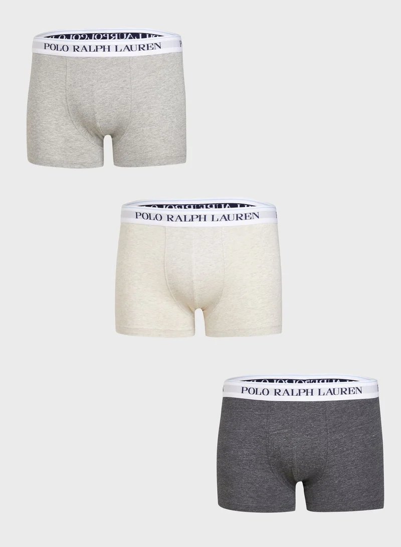 POLO RALPH LAUREN 3 Pack Logo Band Trunks