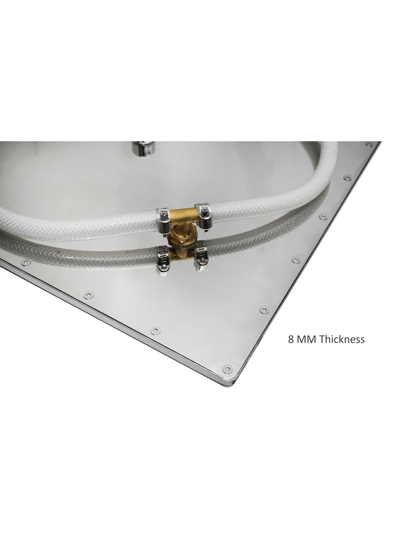 Glosy Glosy 16x16 Inch Ceiling Shower DualFunction Rain Mist SS 304 Stainless Steel Overhead Shower  - Image 3