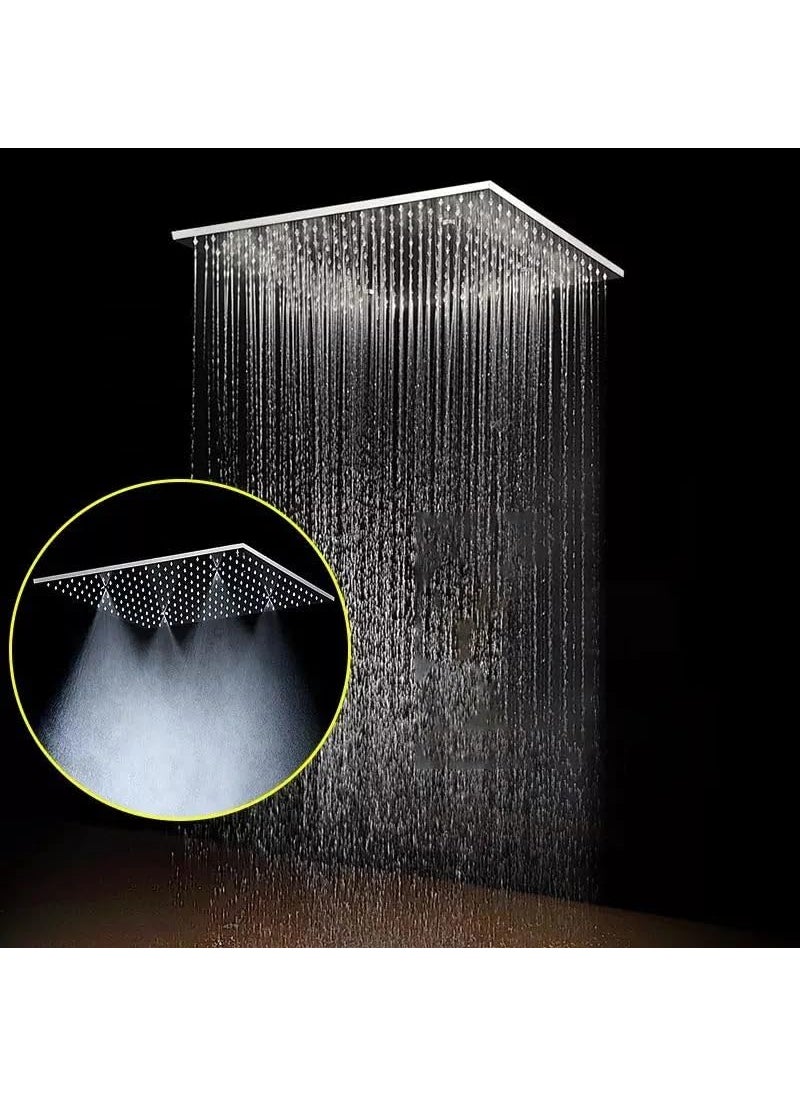 Glosy Glosy 16x16 Inch Ceiling Shower DualFunction Rain Mist SS 304 Stainless Steel Overhead Shower  - Image 4